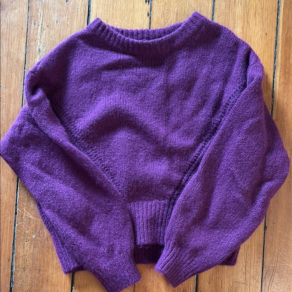 Madewell purple wool blend sweater